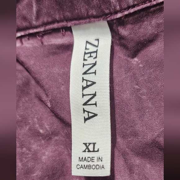 Zenana Outfitters Vintage Wash Purple Jean Jacket - Picture 7 of 9